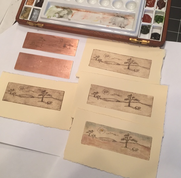 Australia Outback copper plates and prints