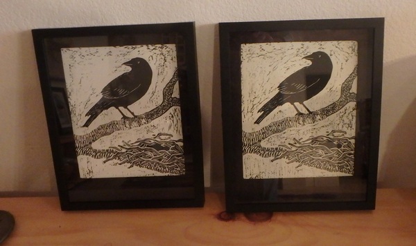framed crows