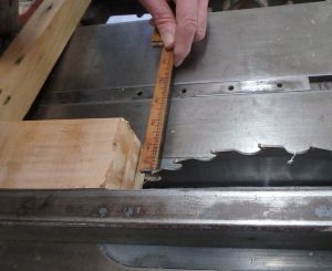 block on table saw
