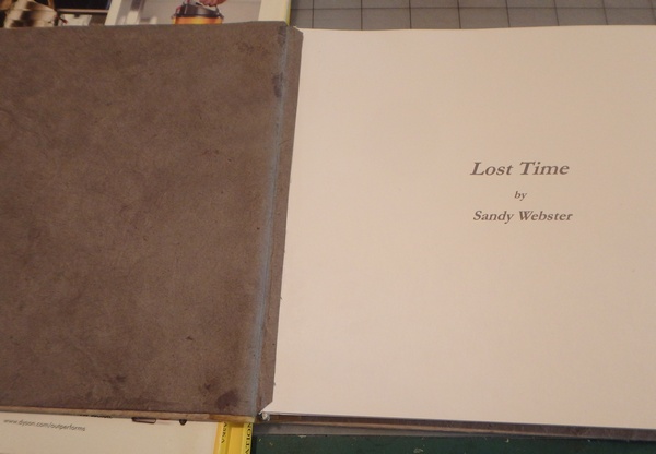 lost time pasting in end papers