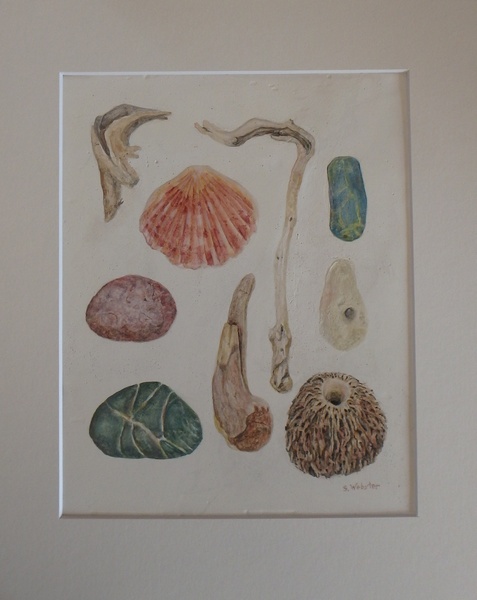 gessoed-board-with-watercolors-sticks-and-stones